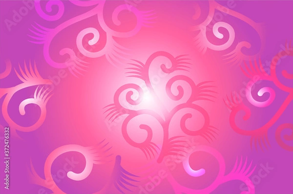 Fototapeta Indonesian batik motifs with very distinctive plant patterns, Vector  EPS 10