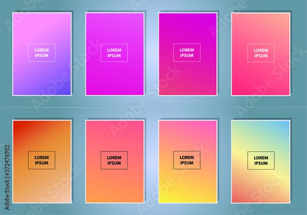 Fototapeta Minimal covers design. Colorful linear patterns. Vibrant background for screen, poster, banner, wallpaper, social media post