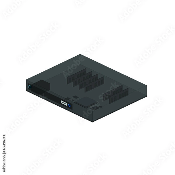 Fototapeta Computer server for providing cloud service or web application.