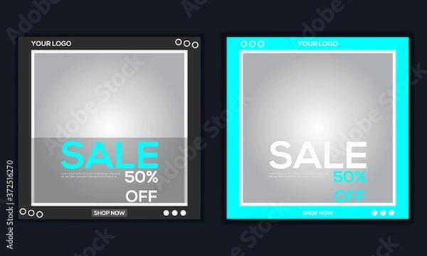 Fototapeta Summer big sale web banner post tempalte,typography poster, with flamingo and Summer Sale Banner, Template Background. Vector Illustration