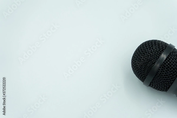 Obraz microphone on black background