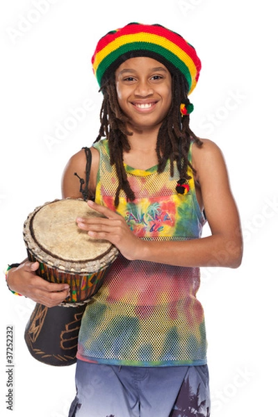 Obraz happy rasta boy portrait