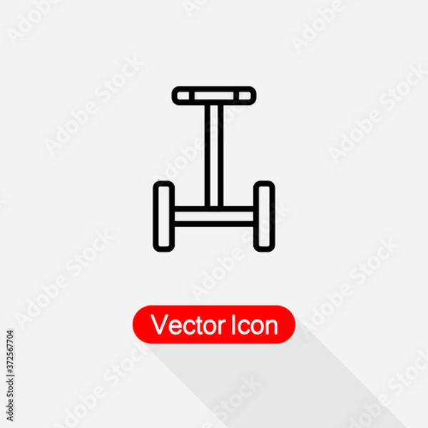 Fototapeta Self Balancing Hoverboard Icon Vector Illustration Eps10