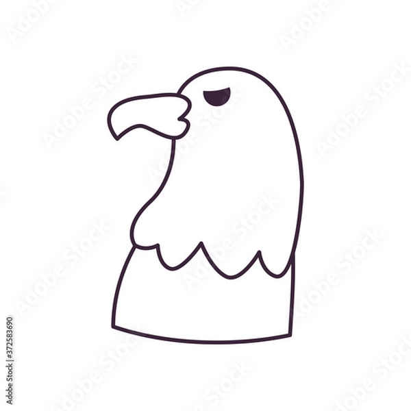 Obraz eagle bird line style icon vector design