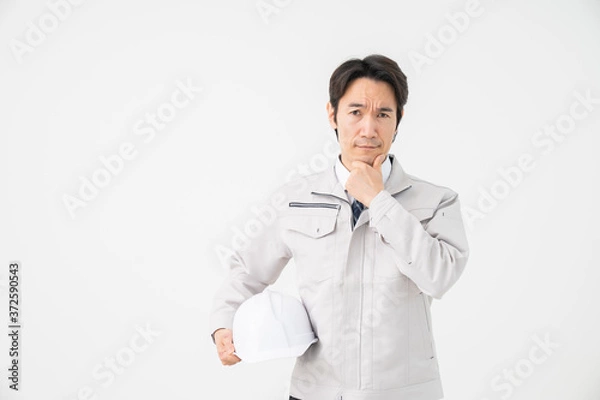 Fototapeta ビジネスマン　作業服　トラブル