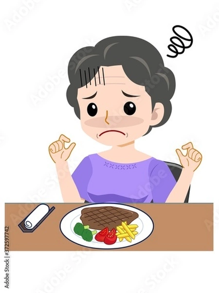 Fototapeta パーマをかけたおばさん
