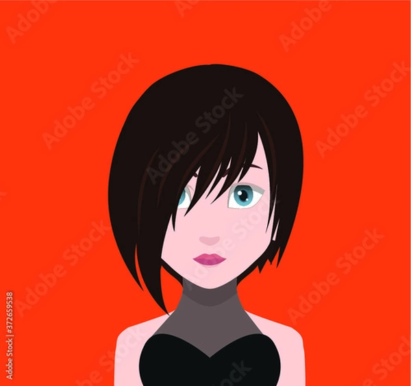 Fototapeta Flat avatar icon vector (community sites , phone avatar, console avatar)