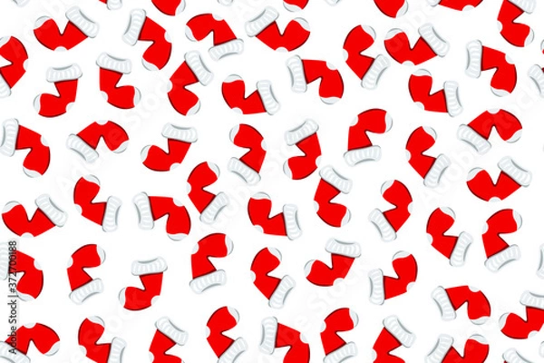 Obraz seamless pattern with Christmas stockings 