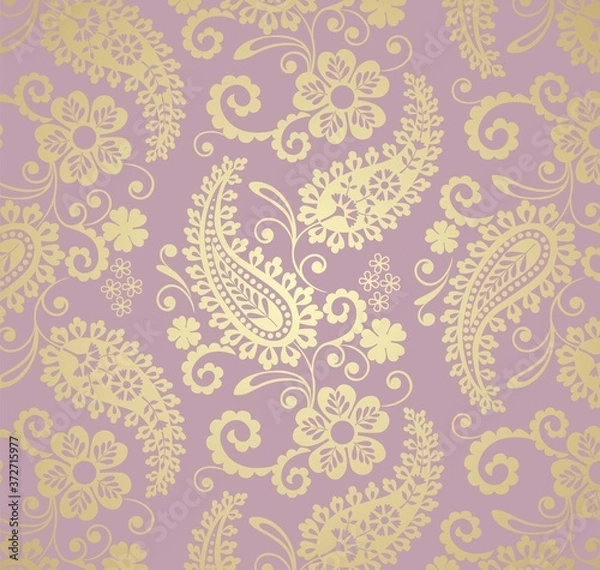 Obraz traditional paisley floral pattern , textile , Rajasthan, India	