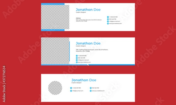 Obraz email signature template design