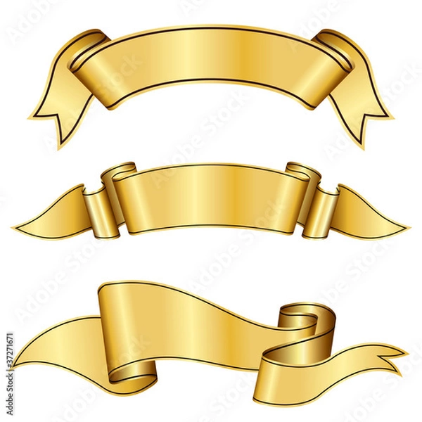 Fototapeta Gold ribbon collection