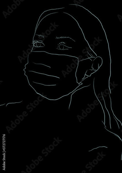 Fototapeta Kobieta w masce