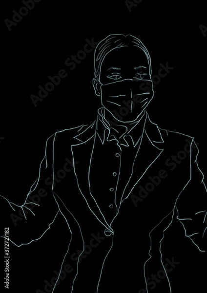 Fototapeta Kobieta w masce