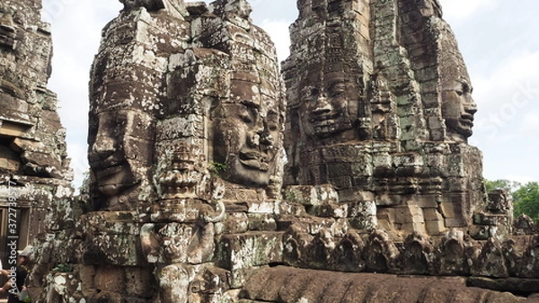 Fototapeta Throwback travel in Cambodia Siem Reap Angkor Wat