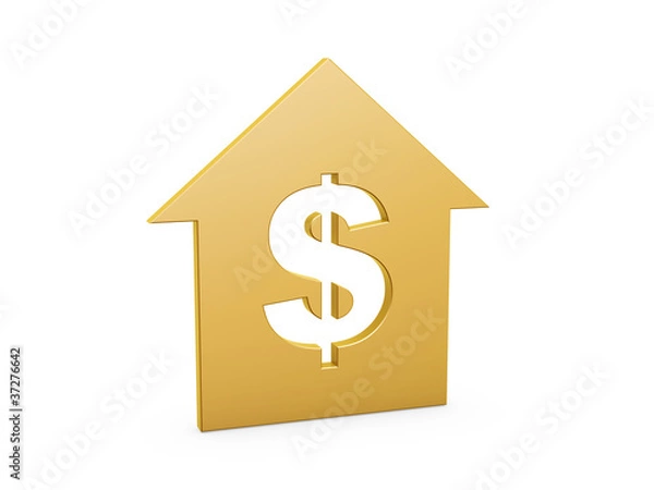 Obraz dollar house symbol