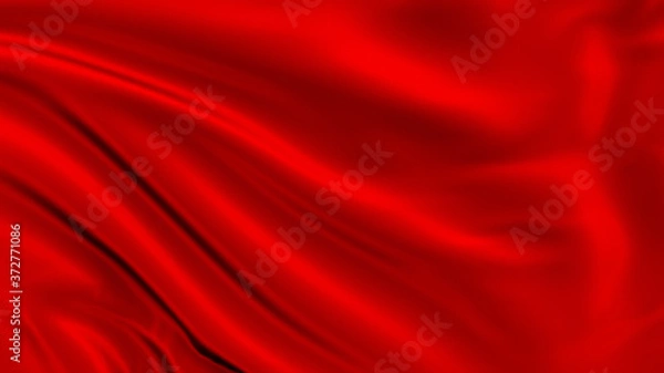 Fototapeta Red silk. Beautifully laid fabric. Glamour horizontal background. High resolution.