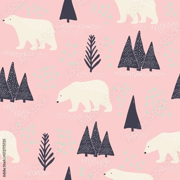 Fototapeta seamless pattern with cats