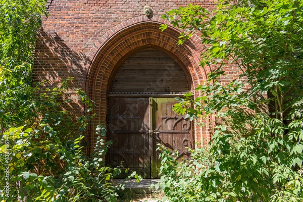 Fototapeta Abandoned, dilapidated and empty church.