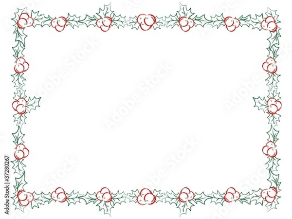 Obraz Christmas Holly Frame