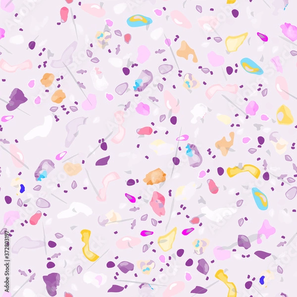 Fototapeta Terrazzo Texture Vector. Flooring Seamless Pattern