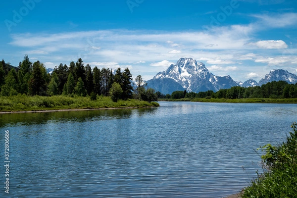 Obraz Oxbow Bend view in Grand Teton National Park, as the Snake River flows through