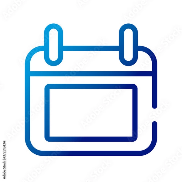Fototapeta calendar reminder with square gradient style icon