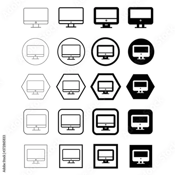 Fototapeta computer monitor icon
