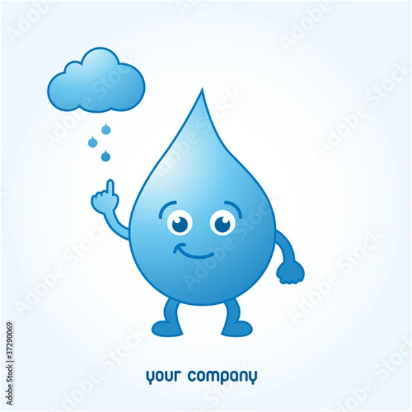 Obraz logo eau, logo entreprise