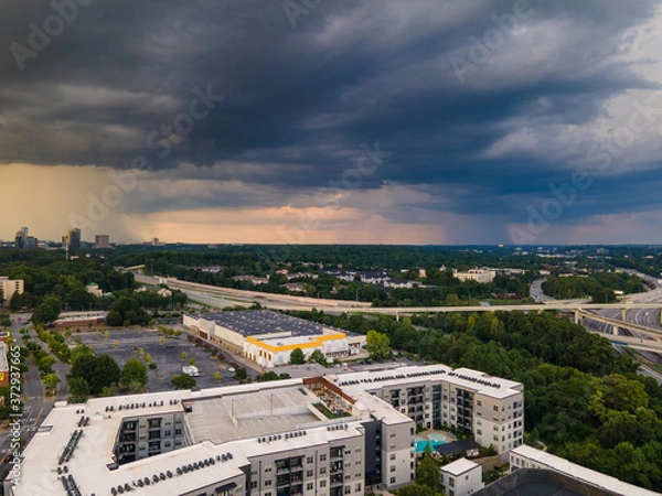 Fototapeta Storm brewing in Atlanta