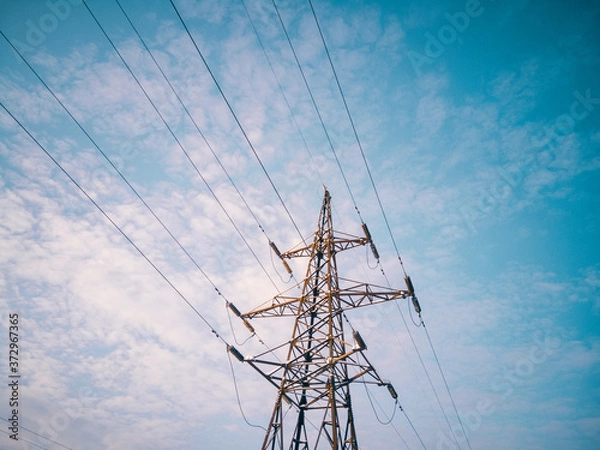 Obraz high voltage power lines