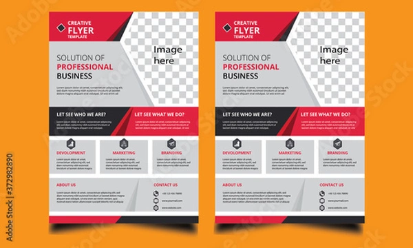 Fototapeta business flyer, design, template, web, concept, illustration, blue, diagram, abstract, banner, layout, website, chart, marketing, process, creative,  identity, computer, internet, label, paper, manage