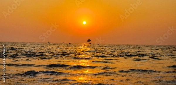Fototapeta sunset on the beach