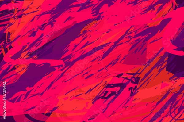 Fototapeta Abstract red painting background. Brush effect grunge style. Modern art pattern. A creative work of art. Colorful texture.