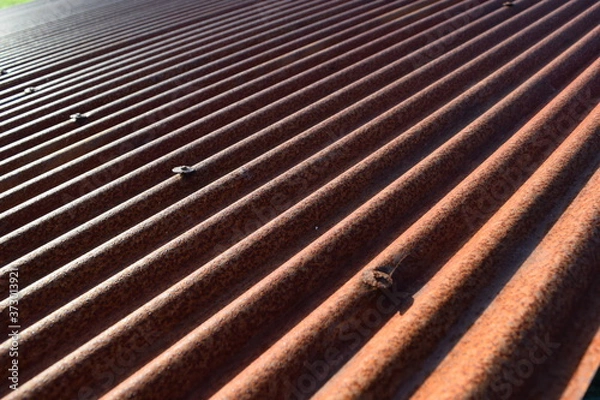 Fototapeta 錆びたトタン屋根