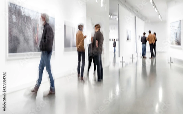 Fototapeta people in the art gallery center