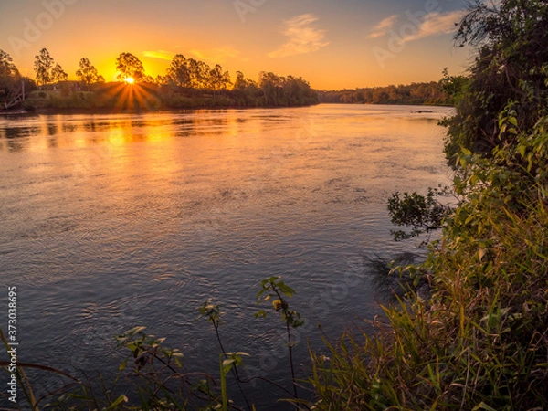 Obraz Beautiful Riverside Sunset with Reflections
