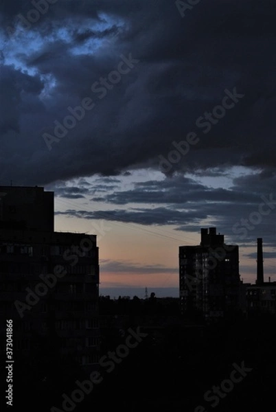 Obraz sunset over the city