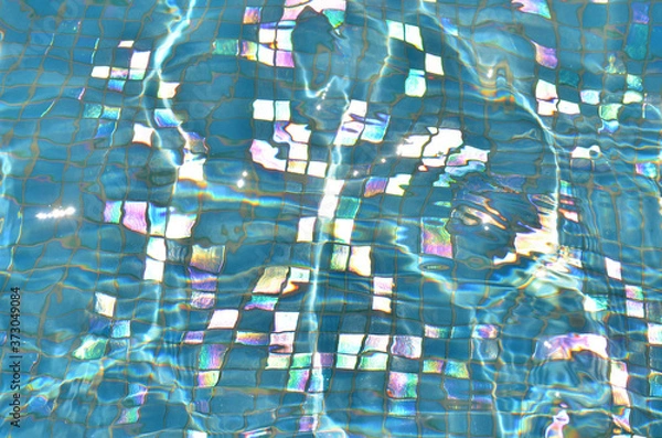 Fototapeta abstract blue background with water