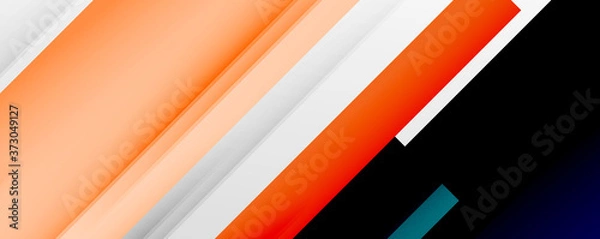 Fototapeta Geometric abstract backgrounds with shadow lines, modern forms, rectangles, squares and fluid gradients. Bright colorful stripes cool backdrops