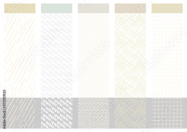 Fototapeta ナチュラルなシンプル背景シームレスパターンセット