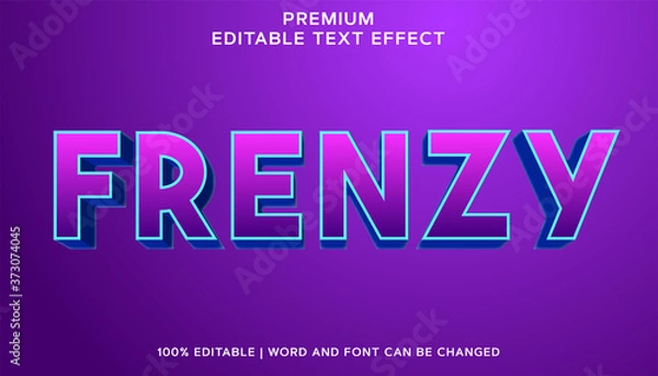 Fototapeta Frenzy - Editable Text Effect Style Vector