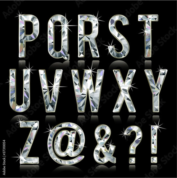 Obraz Diamentowe litery