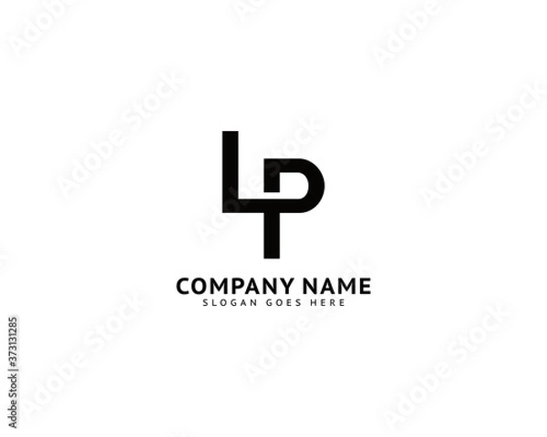 Fototapeta Initial Letter LP Logo Template Design