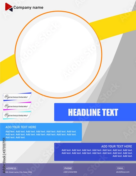 Obraz Flyer template, online advertisement template