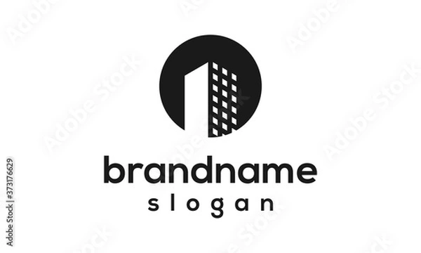 Fototapeta Modern building logo design vector