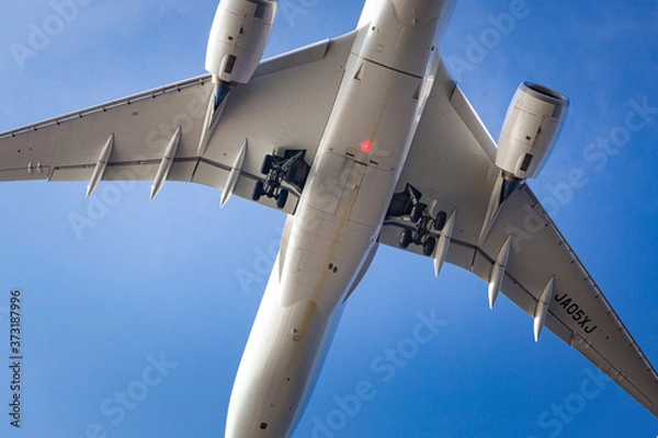 Obraz 羽田沖から飛行機を見る