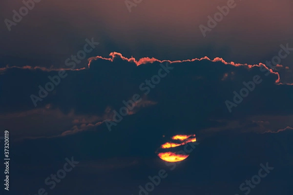 Obraz Sunset During Colorado Wildfire