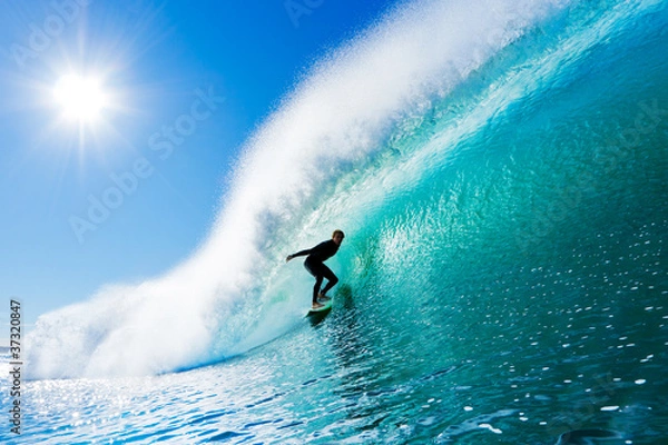 Obraz Surfer na Blue Ocean Wave