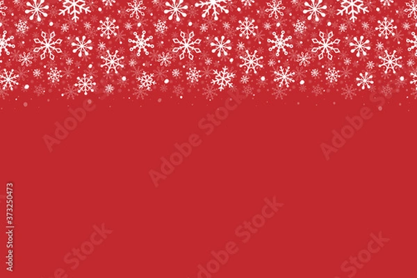 Fototapeta Empty Christmas card. Concept of background with Xmas snowflakes. Vector