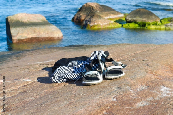 Obraz sandals on the beach